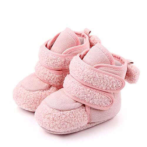 Newborn Baby Fluffy Fuzzy Booties Non-Slip Soft Sole for Toddler Boys Girls Infant Winter Warm Cozy Socks Shoes
