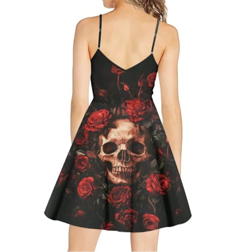Image of Cozeyat Women Girls Summer Sleeveless Dress Casual Swing Beach Cover Up Knee Length Dresses,Large Size XS-4XL