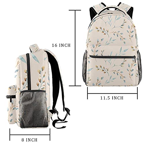 Sac à dos décontracté imprimé floral multicolore haute capacité charge