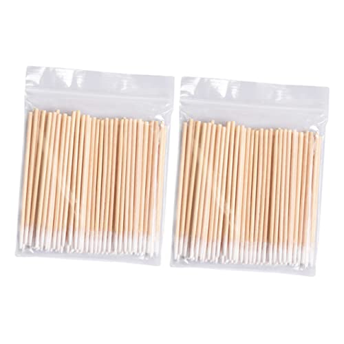 SOESFOUFU Pcs Precision Cotton Swabs for Makeup Microblading Wooden Stick Cotton Buds Safe Comfortable Easy to Handle