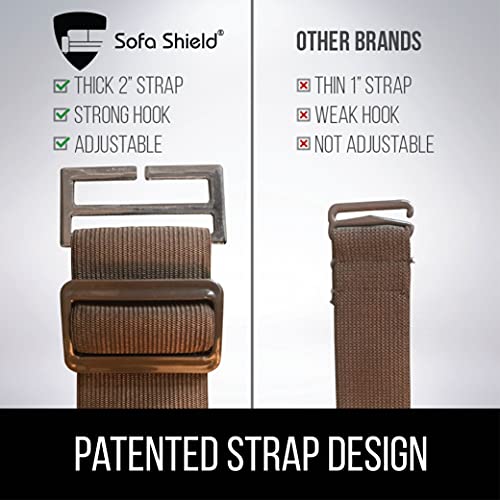 image for Sofa Shield Couch Slip Cover with Patented Strap, Cushion Protector, R