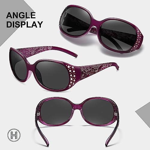 Image of HAOLOTA Polarized Sunglasses for Men Women Designer Driving Glasses Lightweight UV400 Protection