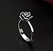 Koguxuix Vintage Silver Rings 925 Sterling Silver CZ Crystal Diamond Rose Flower Wedding Rings for Women (8)