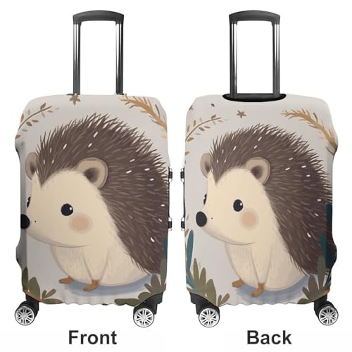 Cute Little Hedgehog Printed Luggage Cover Protector, Fits 18-32 Inch Luggage3
