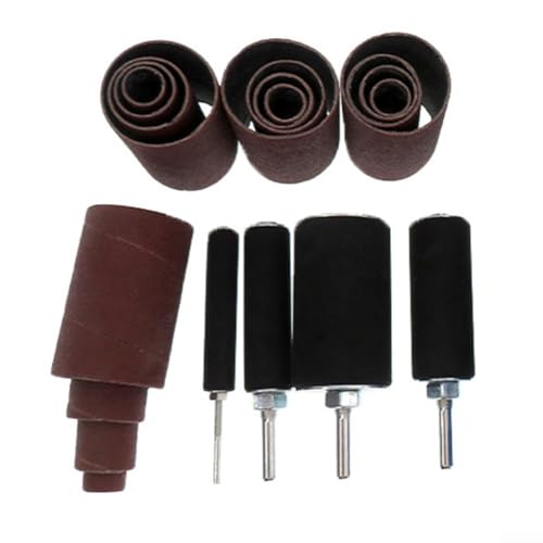 Abrasive Sanding Drum 20Pcs Kit with Storage Case Compatible with Rotary Tools for Metal Wood and DIY Activities 80 Grit and 120 Grit Sandpaper Sleeves Set