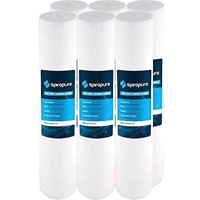 SpiroPure SP-DD-15050-20BB 20x4.5 BB 50 Micron Spun Melt-Blown Polypropylene Water Filter Cartridge SDC-45-2050 (Case of 6)