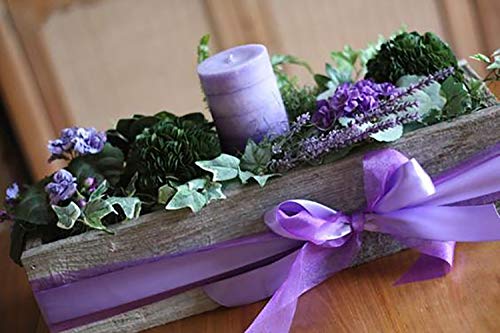 IHKIHKFILAN Double Face Satin Ribbon in Purple (25 mm x 22.86 m) Matt Shiny Gift Ribbon - Image 4