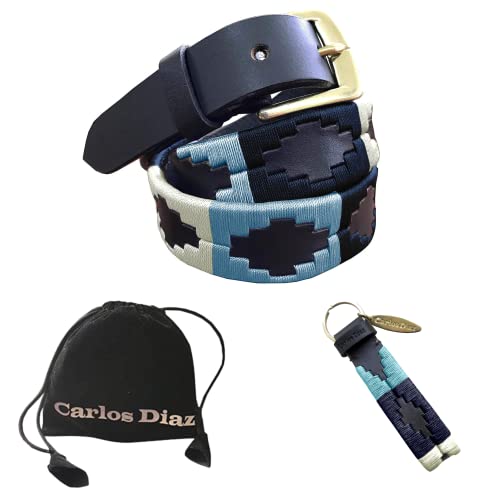 Ceinture polo Carlos Diaz enfant en cuir véritable brodé un cadeau de créateur idéal