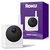 Roku Outdoor Camera (No Base) for Home Security - Security Camera with HD Night Vision, Works with Google, Motion Detection & 2-Way Audio (Renewed)