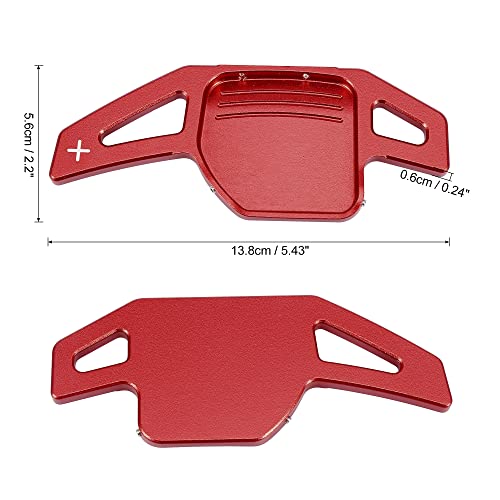 X Autohaux Pair Red Car Steering Wheel Shift Paddle Cover Shifter Extension For Audi A3 A4L A5 A6 A7 A8 S5 Q5 Q7 #TOP2