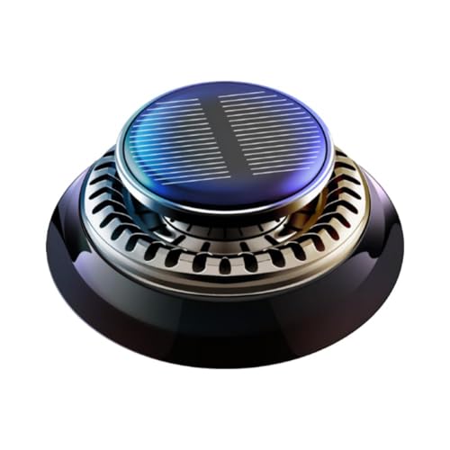 ZOUBAOQ Diffuseur d'huiles essentielles à énergie solaire pour voiture, aromathérapie, noir, 84 x 84 x 33 mm, durée de parfum de 12 heures, désodorisant pour véhicule