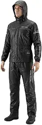 Capa de chuva motoqueiro com capuz: conjunto jaqueta+calça. Impermeável, leve confortável