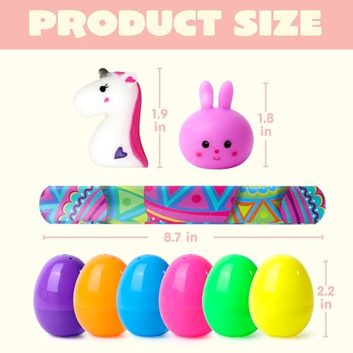 JOYIN 200Pcs Prefilled Easter Eggs with Assorted Toys Plus Stickers Inside, Easter Eggs Filled for Kids, Basket Stuffers, Egg Hunt, Party Favors, Classroom Prize Supplies by JOYIN - Image 5