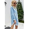 Women-Denim-Shirt-Dresses-Long-Sleeve-Distressed-Jean-Dress-Button-Down-Casual-Tunic-Top Zilcremo Women Denim Shirt Dresses Long Sleeve Distressed Jean Dress Button Down Casual Tunic Top Lightblue L