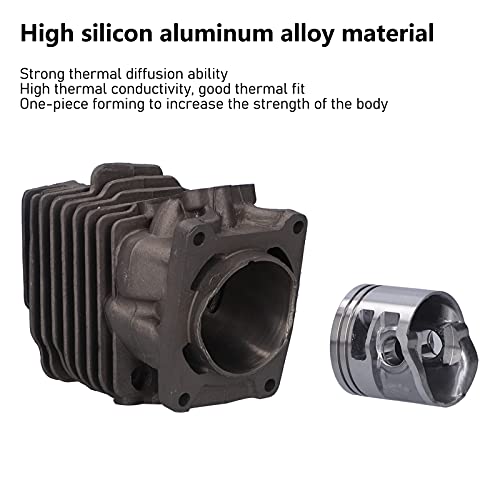 Yoidesu Kit de pistão cilíndrico de 47 mm Acessórios de motor para serra com forte capacidade de dif