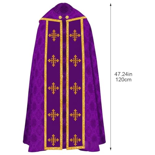 Cape médiévale de style gothique pour costume de prêtre drapé - 3