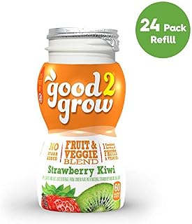 good2grow Strawberry Kiwi Juice Refill, 24-pack of 6-Ounce BPA-Free Juice Bottles, Non-GMO