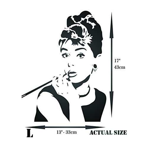 Stencil di Audrey Hepburn, stencil riutilizzabile