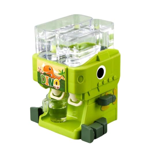 RMISODO Mini Water Dispenser for Kids Adorable Dinosaur Water Machine, Double Water Outlet Drinking Water Fountains Toys for Kids (Green)