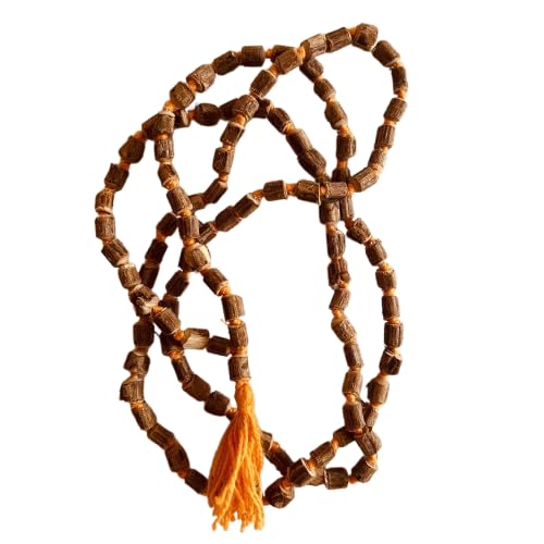 Original Shyama Tulsi Kanthi Mala (Dark Brown) – Authentic 100% Natural Holy Basil Wood Beads Necklace for Men & Boys – Sacred ISKCON Style Round Neck Mala for Peace-image-9