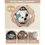 LOVEVOOK Travel Duffle Bag, Puffer Weekender Bags for Women with Shoe Compartment, Carry On Overnight Hospital Bag, Gym Tote - Image 4