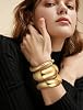8YEARS Chunky Gold Bangle Bracelets for Women, 14k Gold Plated Cuff Bangles, Stack Bracelet Set Wide Trendy Fashion Jewelry Gifts (D-Gold-3PCS) #1