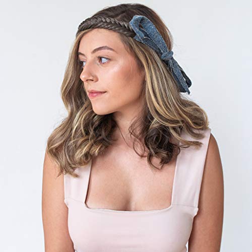 Image of Madison Braids Women's Headband Hair Braid Natural Looking Synthetic Hair Piece Extension - Blaire Fishtail - Platinum