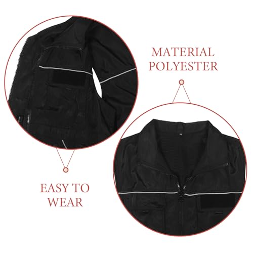 VICASKY Hundetrainer Trainingsweste XL Kratzfeste Atmungsaktive Hundehalter Weste mit Reflektierenden Streifen und Großen Taschen für Gehorsamstraining