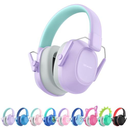 iClever Noise Cancelling Headphones for Kids Adults, SNR 29dB Safety Noise Reduction Ear Muffs for Autism Sensory &Concentration Aid, Ear Hearing Protection for Fireworks/Event/Monster Truck/Concert