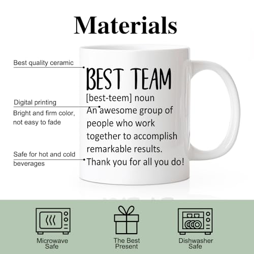 Taza de cerámica blanca 11 oz RZHV Best Team miniatura 3