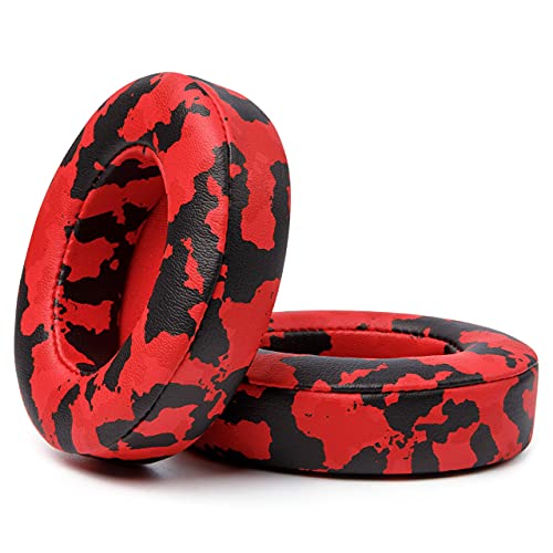 Image of WC Wicked Cushions Replacement Ear Pads for Beats Studio 2 & 3 (B0501, B0500) Wired & Wireless | Does NOT Fit Beats Solo | Softer PU Leather, Enhanced Foam & Stronger Adhesive | Red Camo