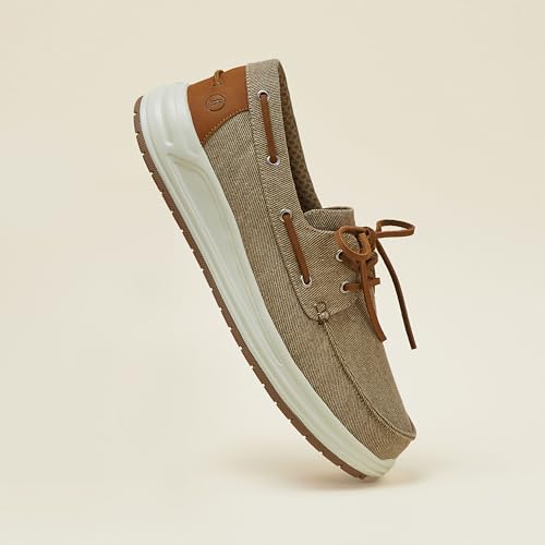 Lands' End Canvas Boat Shoes Men, Deck Shoes Mens Boat Shoes Slip Ons - Navy Blue, Tan Brown or Grey Mens Casual Shoes - Light Graphite, 9 Medium by Lands' End - Used condition - Image 6