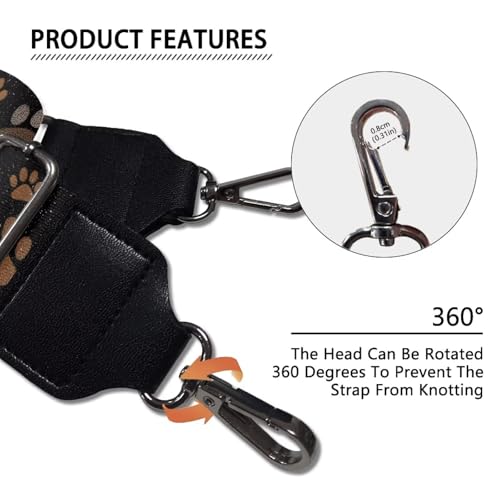 Image of Adjustable Purse Strap for Women, Crossbody Wide Handbag Strap Replacement, Sturdy Bag Strap with Silver Hardware