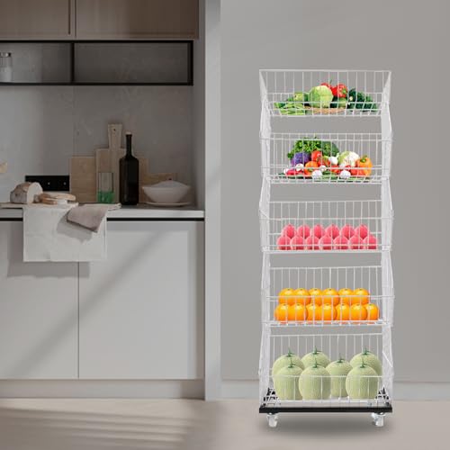 Estante de mercado de 48x45x140 cm para optimizar fruterías y comercios 5