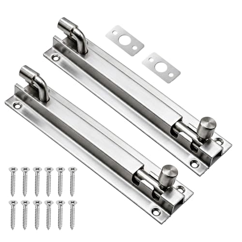 Image of Volo L Shape /Marble Stainless Steel Towerbolt /Door Latch, Pack of 2 Pieces (150mm (6 Inch))