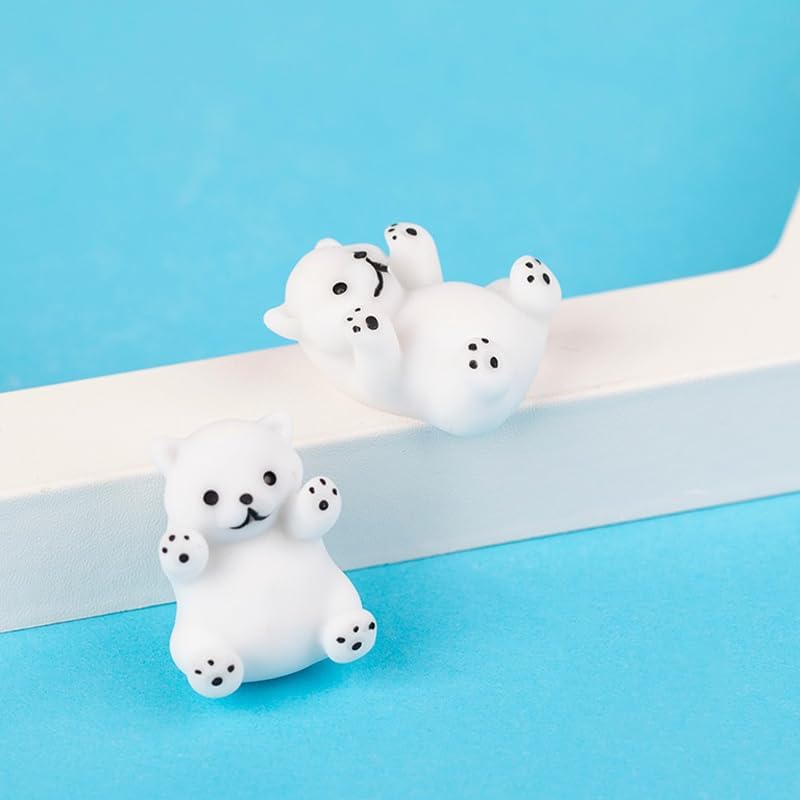 16Pcs Cartoon Three-dimensional Cute Polar Bear DIY Resin Accessories For Mobile Phone Case Decoration Hairpin Storage Box Bedroom Wall Decoration image 6 of 9 B0D5CVTBPL