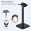 Hea Headphone Stand, Headset Stand Detachable Headphone Holder with TPU Non-Slip Silicone, Universal Desk Accessories for Headphones, Headset Holder for Gaming Table,Wireless Headset Showcase (Black) #5