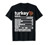 Thanksgiving Christmas Nutrition Shirt Clothing Co Funny Turkey Nutrition Fact Foodie T-Shirt