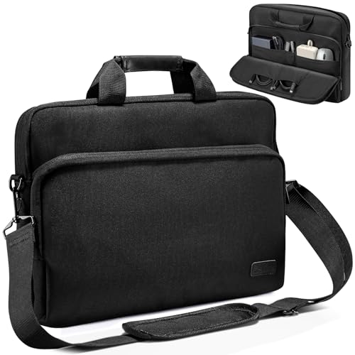 JSAUX FilpGo Extended Screen Laptop Bag, Premium Durable Travel Business Laptop Case for Notebook Tablet Monitor, Black