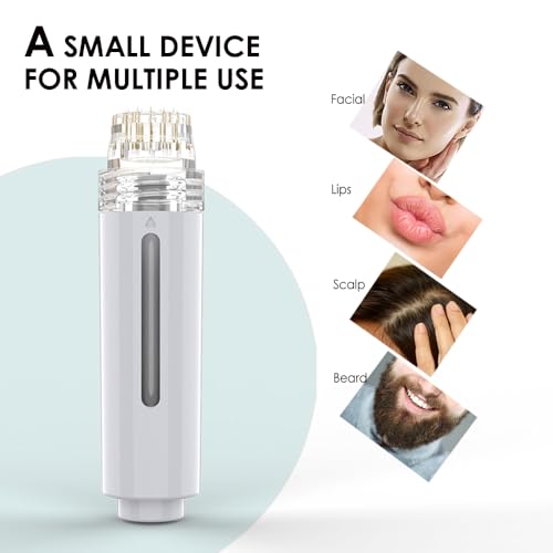 Aquapen Micro Titanium Infusion Derma Stamp Microneedle For Skin Care Face Lips Hair Scalp Derma Roller Alternative Beauty Tool Microneedling Serum Applicator Microneedling Pen thumb #1