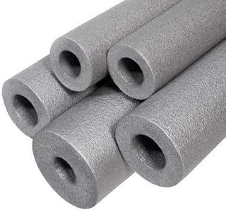 Grey Foam Pipe Insulation/Tube Lagging Wrap Roll Copper Pipe Lag/Foam Tubing | Inside Diameter 15mm (4 x 1m, Wall Thickness - 9mm)