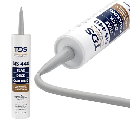 Image of Teakdecking Systems (TDS) SIS 440 Teak Deck Caulk Cartridge 10.3oz - Gray | Premium quality, first class appearance, UV & chemical resistant, non-corrosive, ideal for boats and yachts