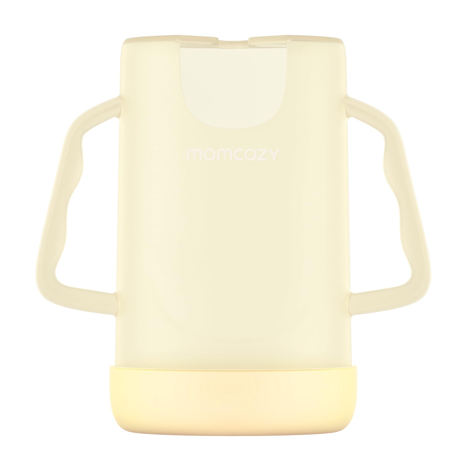Momcozy Squeeze Pouch Holder for Food Pouches and Drink Boxes, Baby Pouch Holder Allows Baby to Self-Feed and Avoid Messes, Baby Food Pouch Holder Handle is Easy to Grip, Comfortable, Yellow