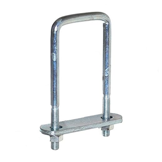 2x U-Bügel mit Gegenplatte 140x63mm Breite Zurrbügel Bügelschraube M10 Gewindebügel Bügelschelle Dachträger Befestigung Neu Old-Harvest