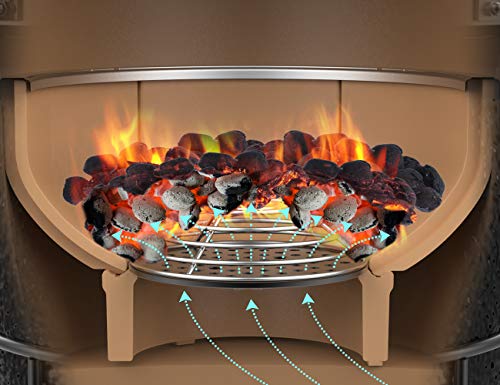 onlyfire BBQ Holzkohlekörbe Holzkohle Briquette Fuel Halter,Feuerstarter Kompatibel für Kamado Joe Classic Large BGE