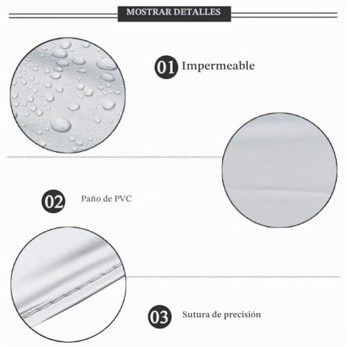 Cubierta para mesas de billar de 8 pies impermeable de 260x170 cm Cocoarm gris 5