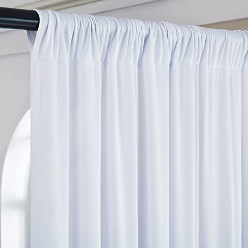 10 X10Ft Thick White Wrinkle Free Backdrop Curtain Drapes White Backdrop Panels Background For Photography Wedding Parties Birthday Baby Shower #TOP2