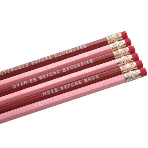 Harloon 36 lápices rojo y rosa con borrador miniatura 1