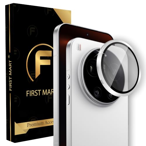 Image of FIRST MART Silver Camera Ring Guard Protector for Xiaomi 17 Ultra | Tempered Glass with Metal Alloy Rings, HD Clear, Scratch Resistant, Case-Friendly | Pack of 1