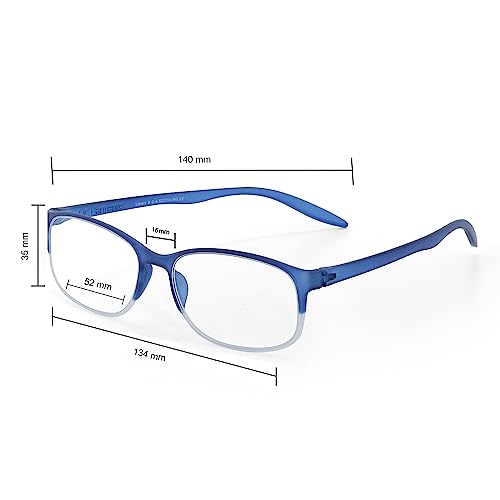Image of DR.HARMANN'S READING GLASSES FITTED WITH BLUE BLOCK LENS (Model: Library 8 Computer Readers with Blue Light Blocking and Blue Rays filter)